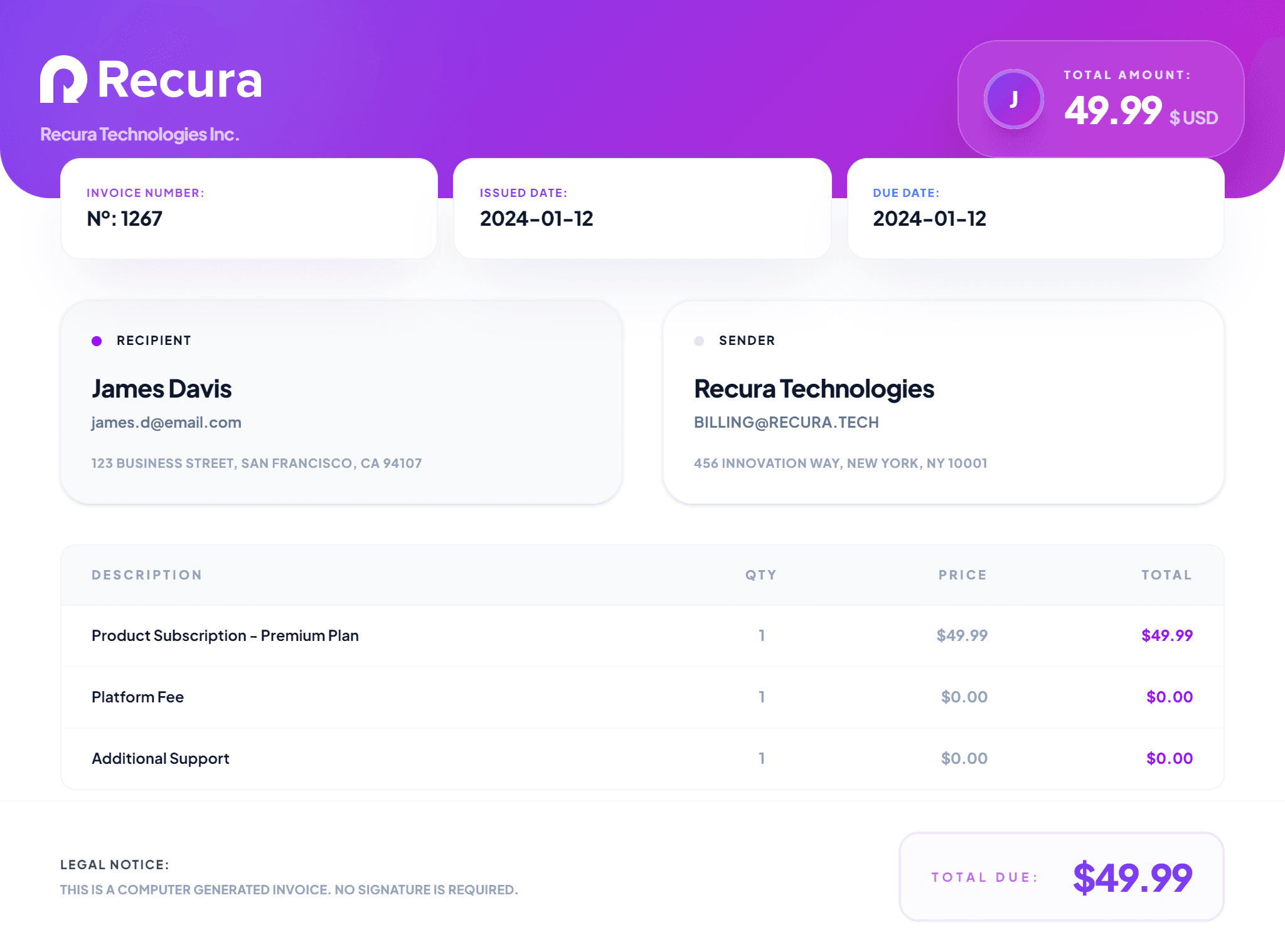 Invoices that send themselves mockup